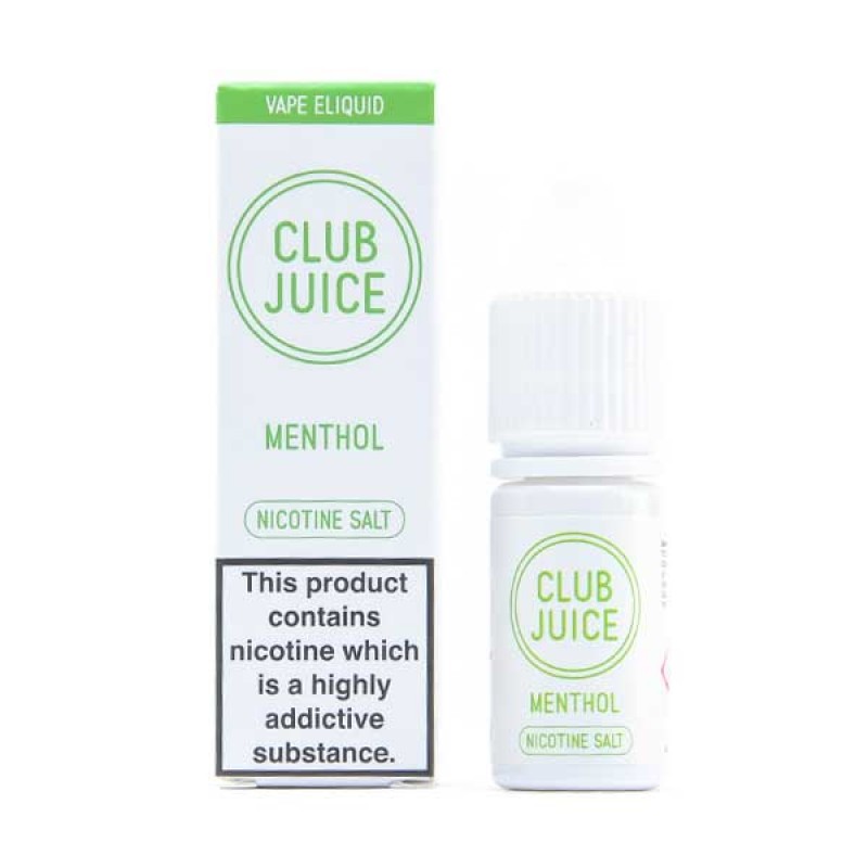 Menthol Nic Salt E-Liquid by Club Juice