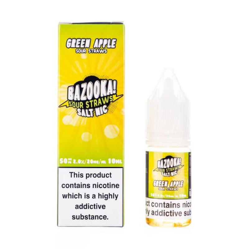 Green Apple Sour Nic Salt E-Liquid by Bazooka!
